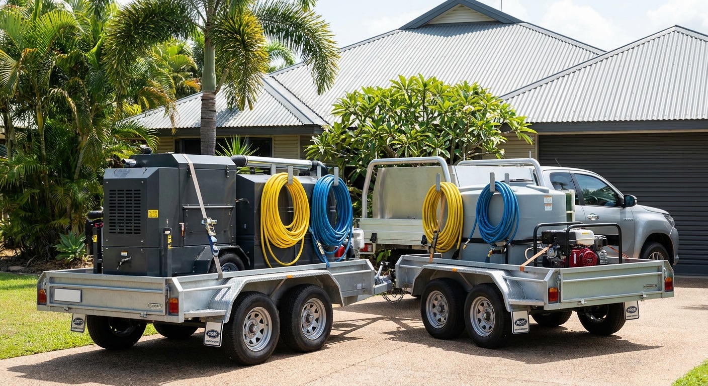 Gutters Plus gutter-cleaning truck and equipment